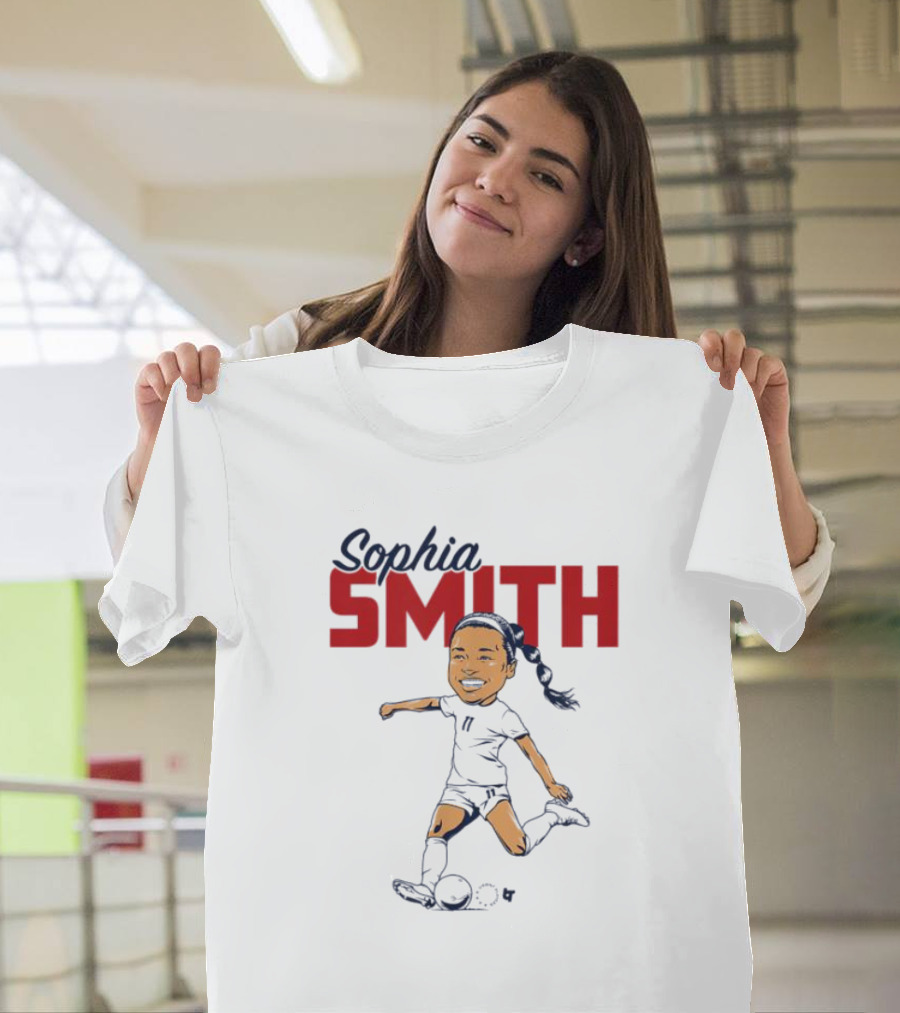 Sophia Smith Caricature USWNT Soccer Player Association T-Shirt