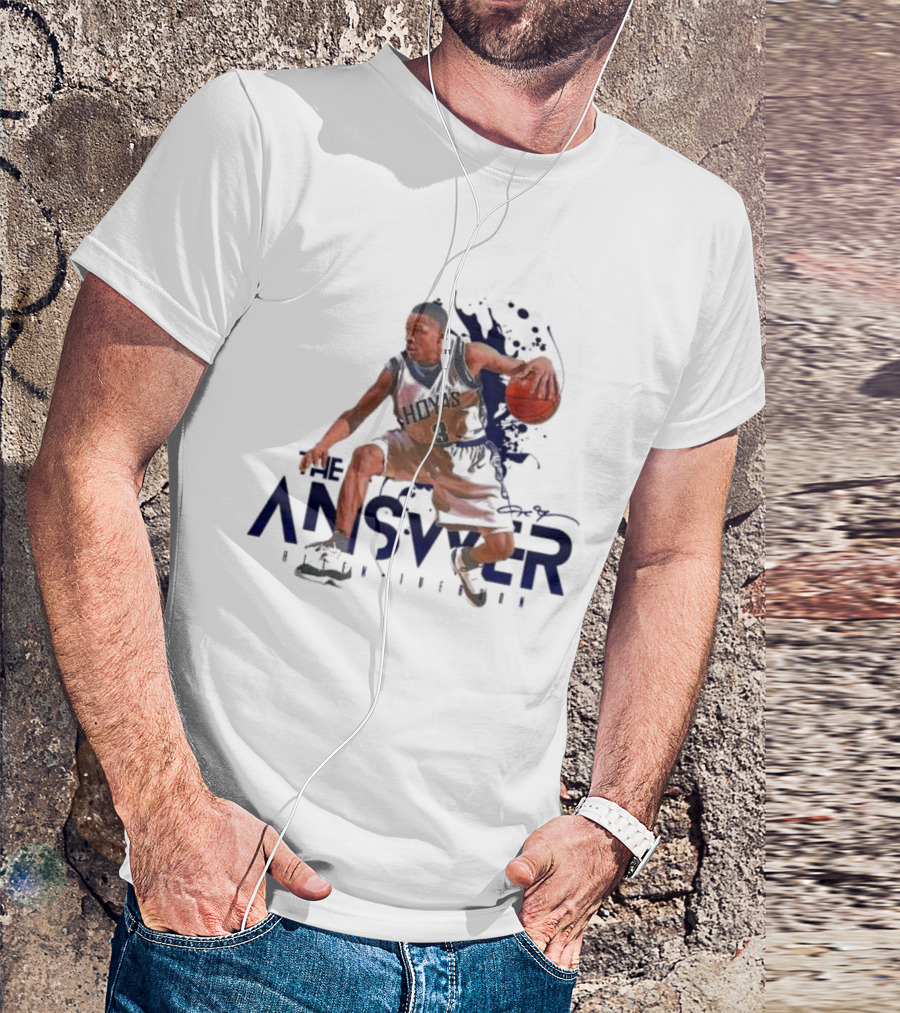 The Answer Allen Iverson Basketball Player Action Pose T-Shirt