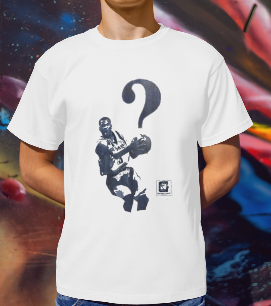 The Answer Georgetown University Allen Iverson Basketball Icon With Question Mark T-Shirt