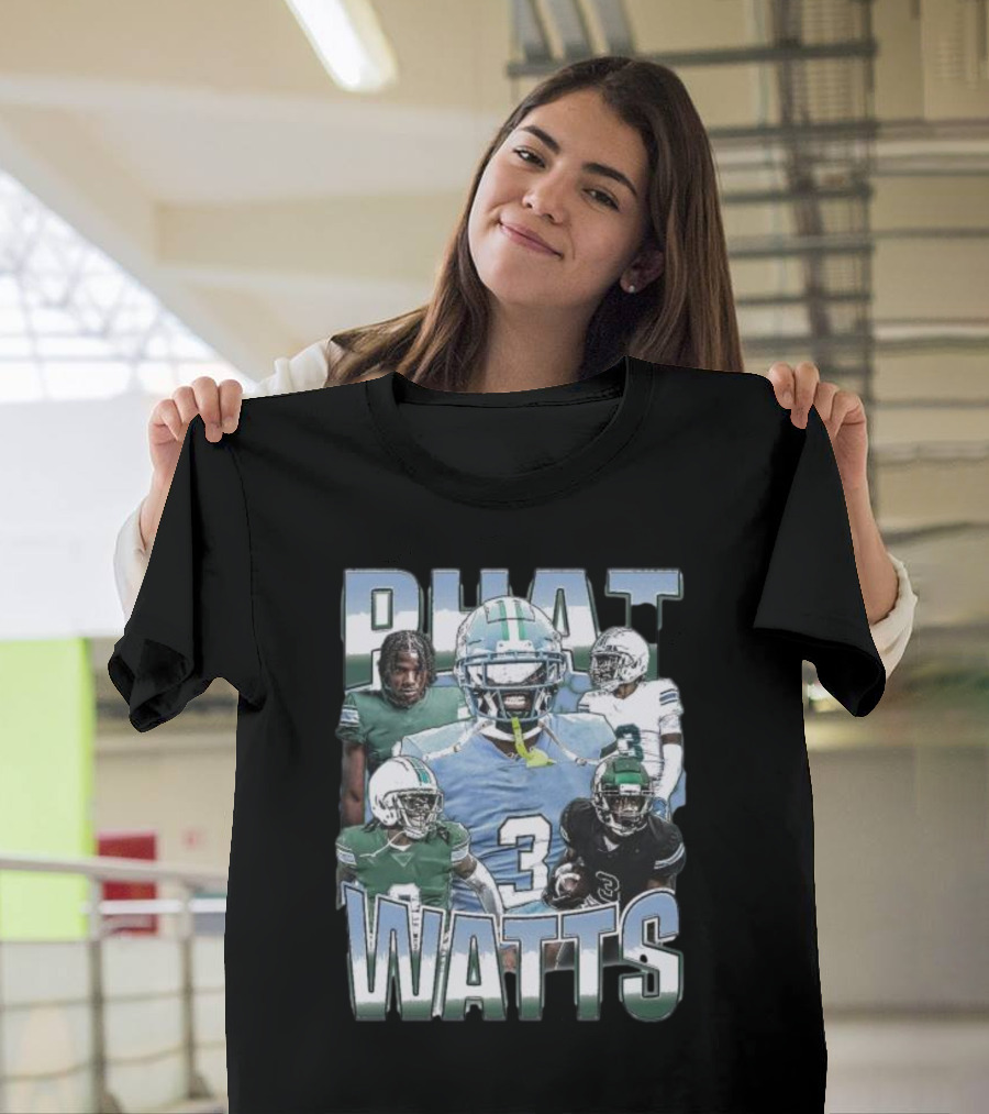 Phat Watts Tulane Green Wave Football Player Collage T-Shirt