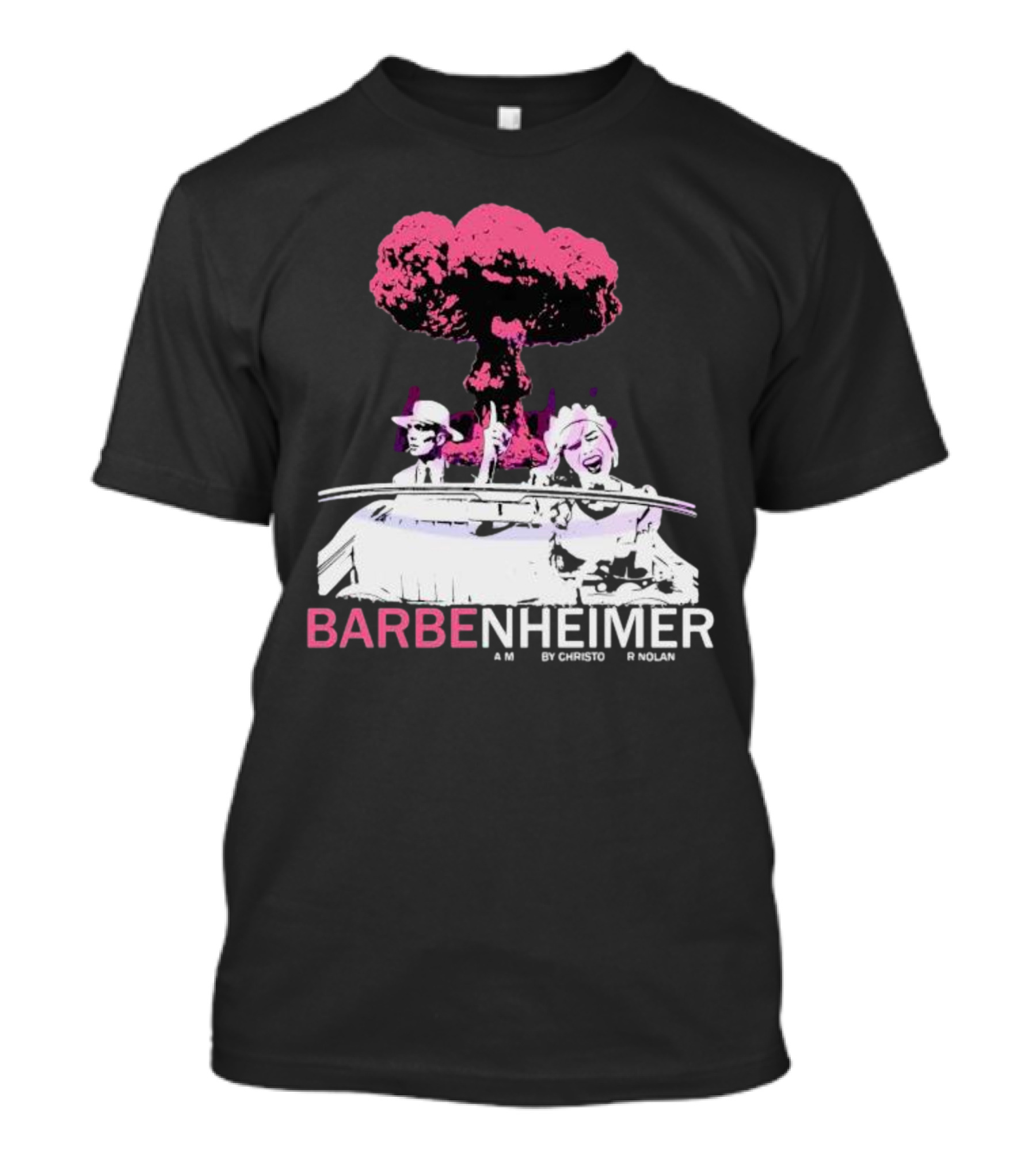 Vintage Barbenheimer A Movie By Christopher Nolan Comeon Baby Let’s Go Party T-Shirt