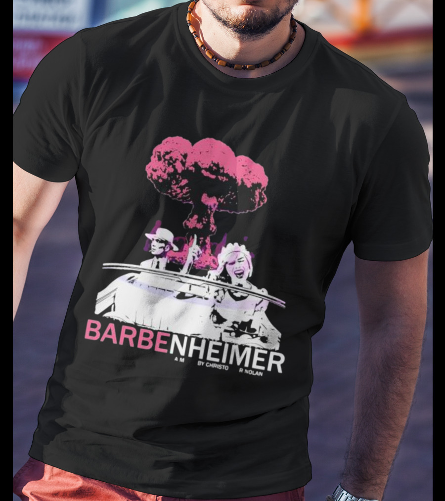Vintage Barbenheimer A Movie By Christopher Nolan Comeon Baby Let’s Go Party T-Shirt