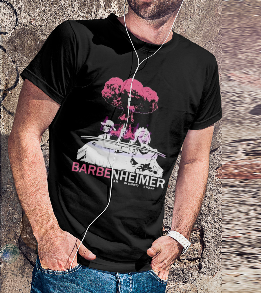 Vintage Barbenheimer A Movie By Christopher Nolan Comeon Baby Let’s Go Party T-Shirt