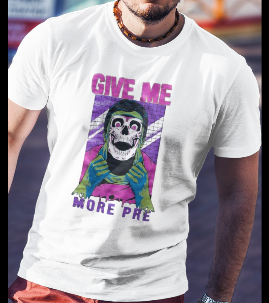 GIVE ME MORE PRE Skull Mask Urban T-Shirt