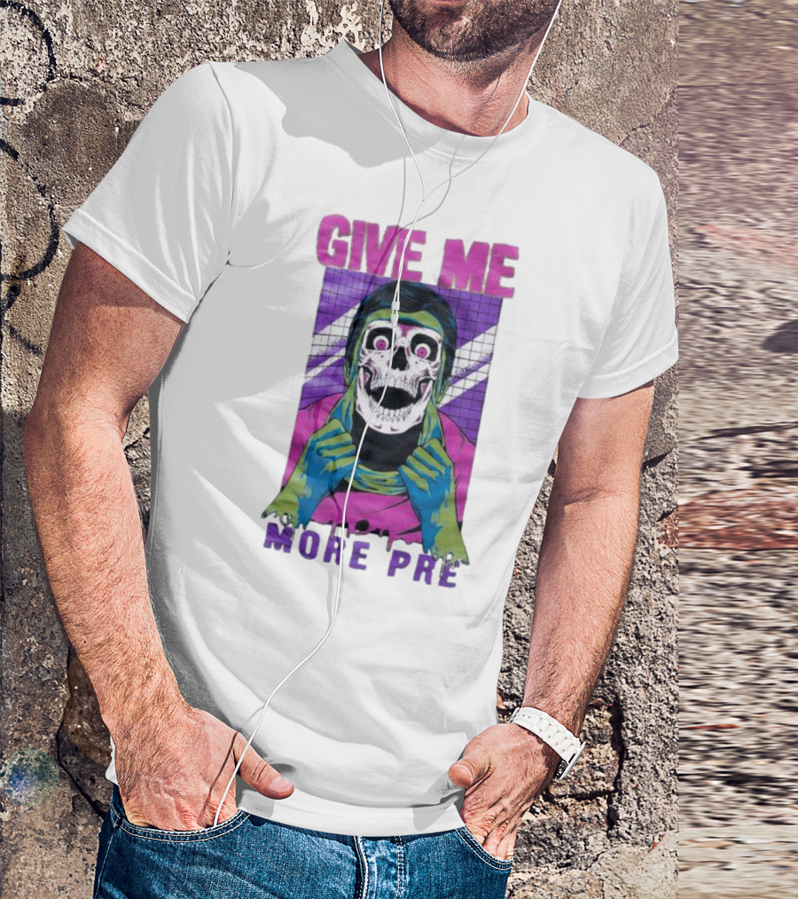 GIVE ME MORE PRE Skull Mask Urban T-Shirt