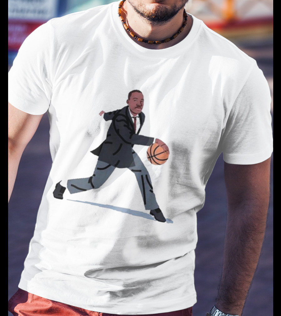 Balling Martin Dribbling In Suit With Basketball T-Shirt