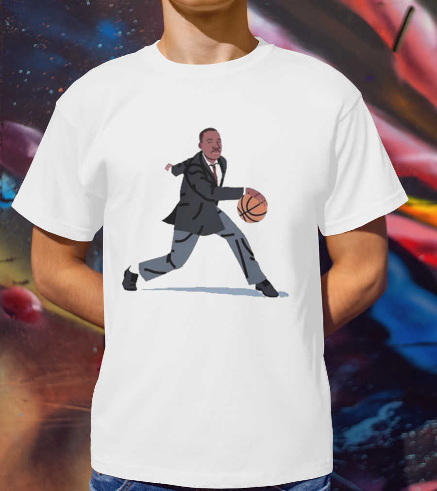 Balling Martin Dribbling In Suit With Basketball T-Shirt