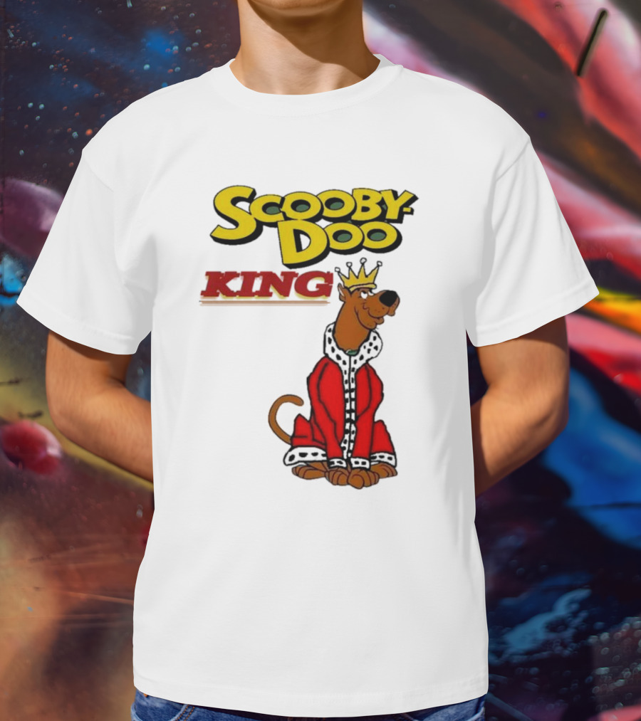 Scooby Doo King Crowned With Royal Red Robe T-Shirt