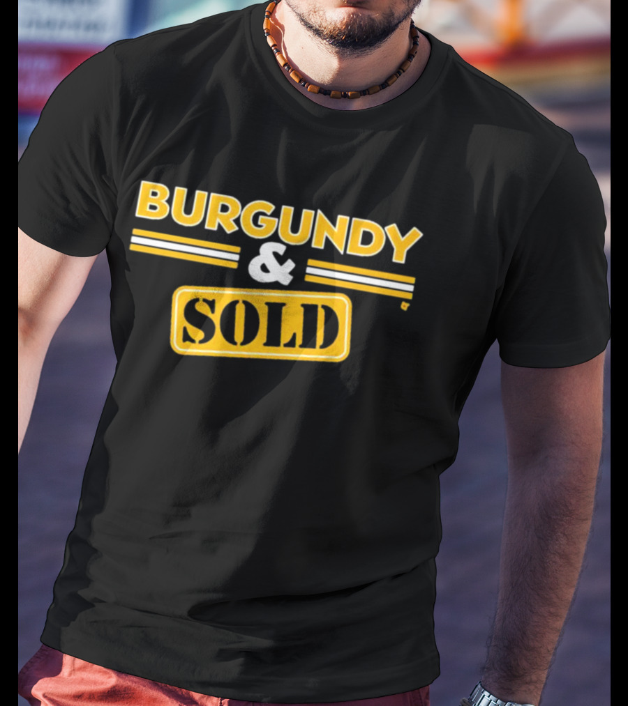Burgundy And Sold Washington D.C. Football Burgundy And Sold T-Shirt