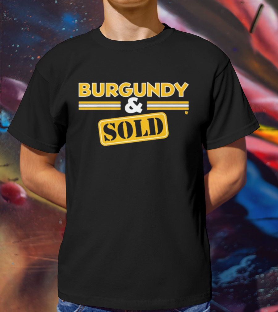 Burgundy And Sold Washington D.C. Football Burgundy And Sold T-Shirt