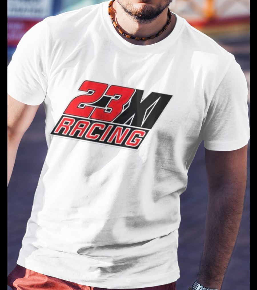 23XI Racing Checkered Flag Heather Charcoal 1-Spot T-Shirt