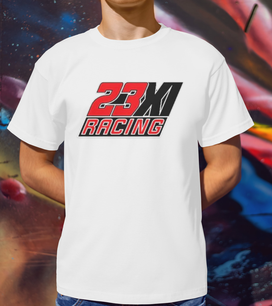 23XI Racing Checkered Flag Heather Charcoal 1-Spot T-Shirt