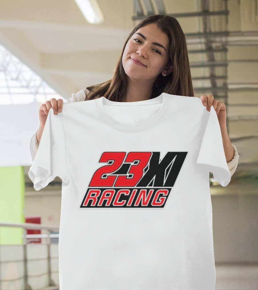 23XI Racing Checkered Flag Heather Charcoal 1-Spot T-Shirt