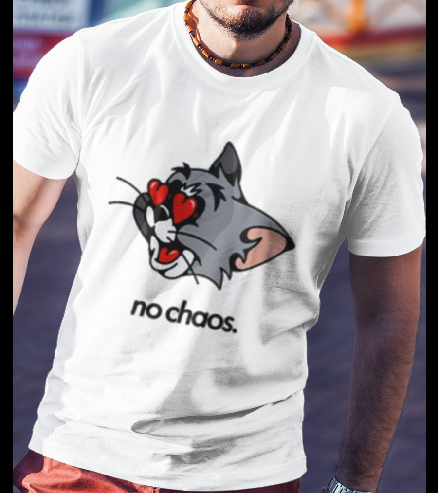 No Chaos Jerry Heart Eyes Cartoon Character T-Shirt