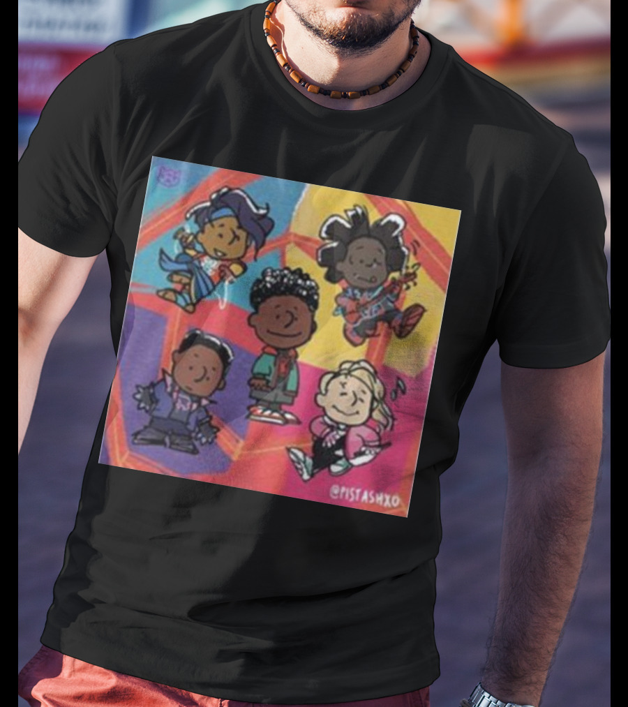 Peanuts Fanart Characters By Pistashxo With Vibrant Background T-Shirt