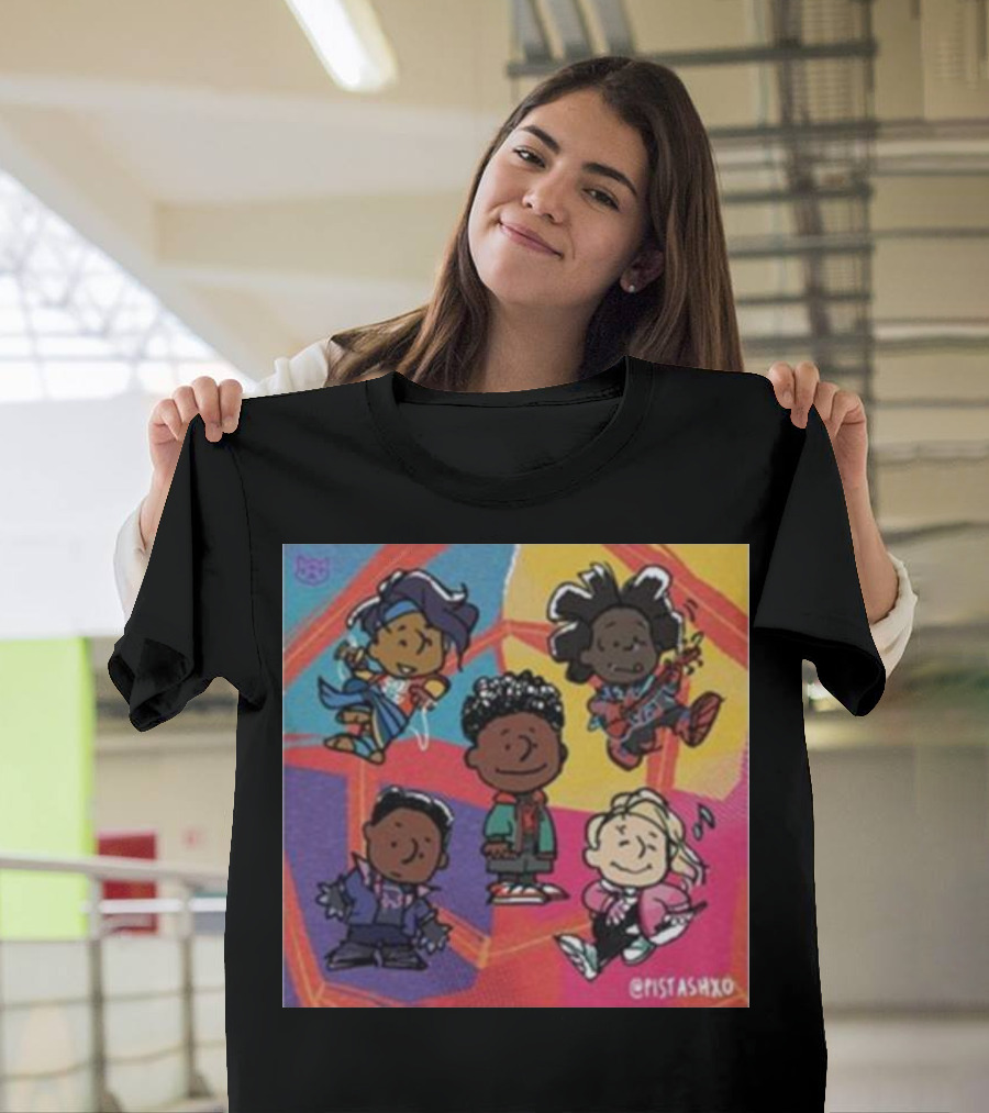 Peanuts Fanart Characters By Pistashxo With Vibrant Background T-Shirt