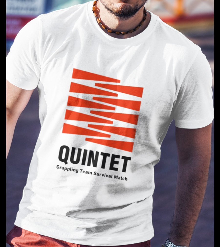 Quintet Grappling Team Survival Match Red Stripe T-Shirt