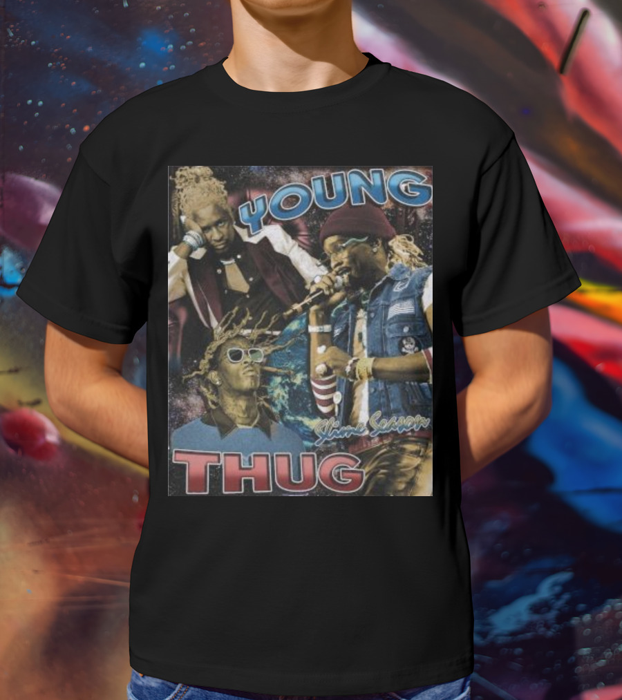 Young Thug Sline Season Multicolor Collage T-Shirt