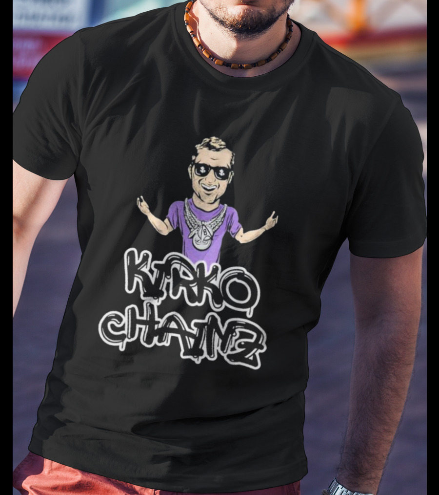 Kirko Chainz Cartoon With Purple Shirt And Sunglasses T-Shirt