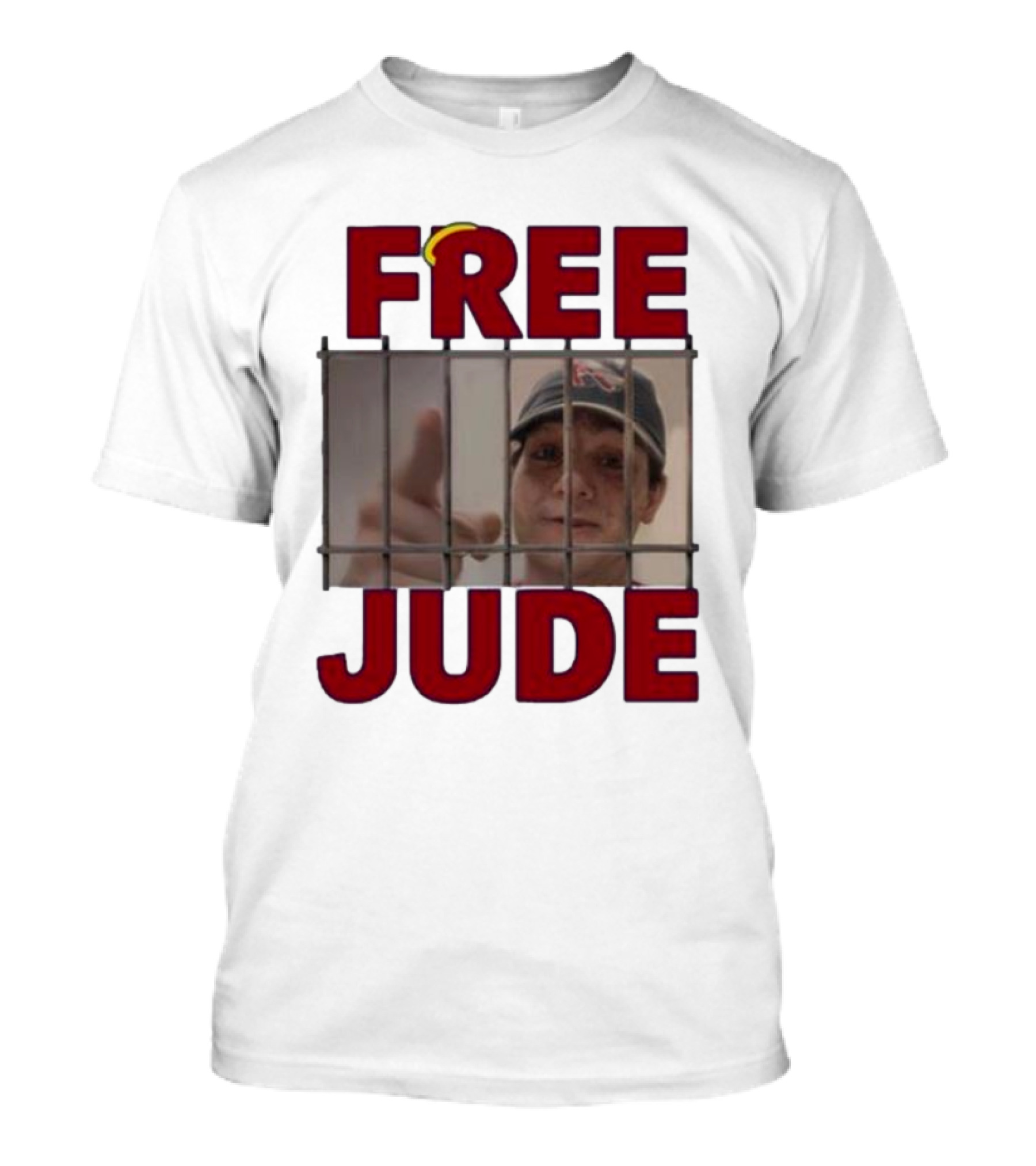FREE JUDE Football Fan Behind Bars T-Shirt
