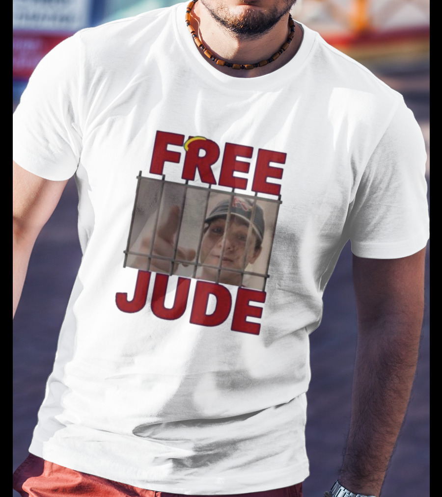 FREE JUDE Football Fan Behind Bars T-Shirt