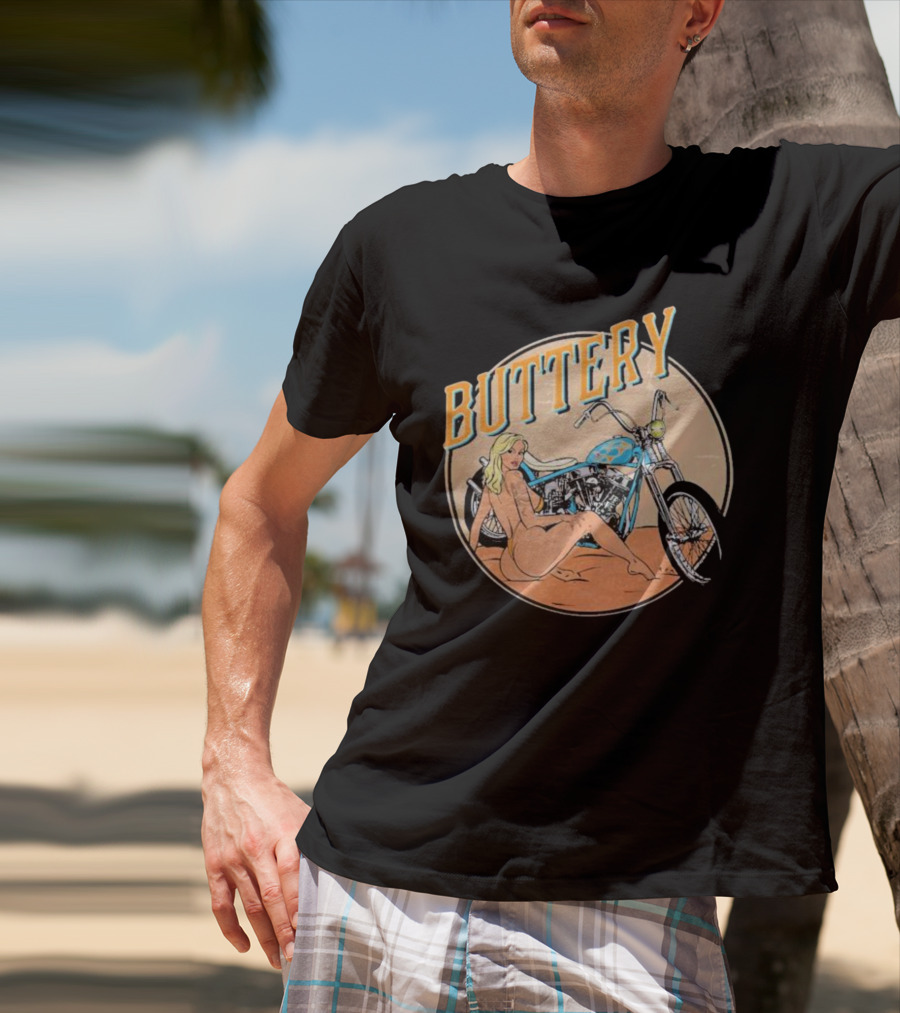 Buttery Films Del Rey Vintage Motorcycle Aesthetic T-Shirt
