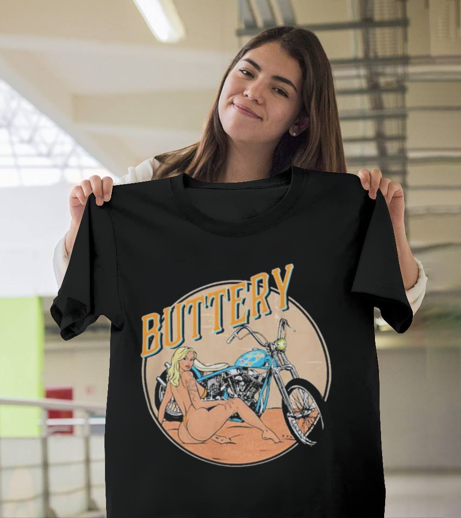 Buttery Films Del Rey Vintage Motorcycle Aesthetic T-Shirt