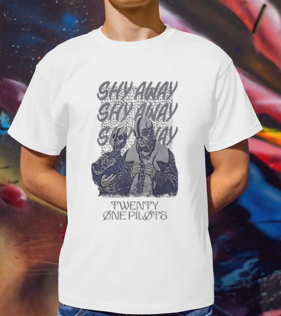 Shy Away Repeated Masked Figures Twenty One Pilots T-Shirt