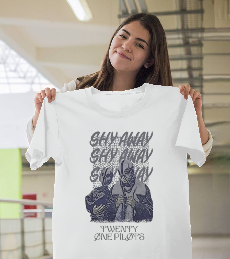 Shy Away Repeated Masked Figures Twenty One Pilots T-Shirt