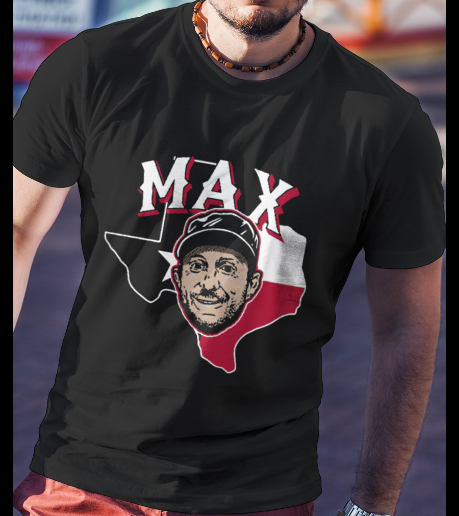 MAX Scherzer Texas Map Face T-Shirt