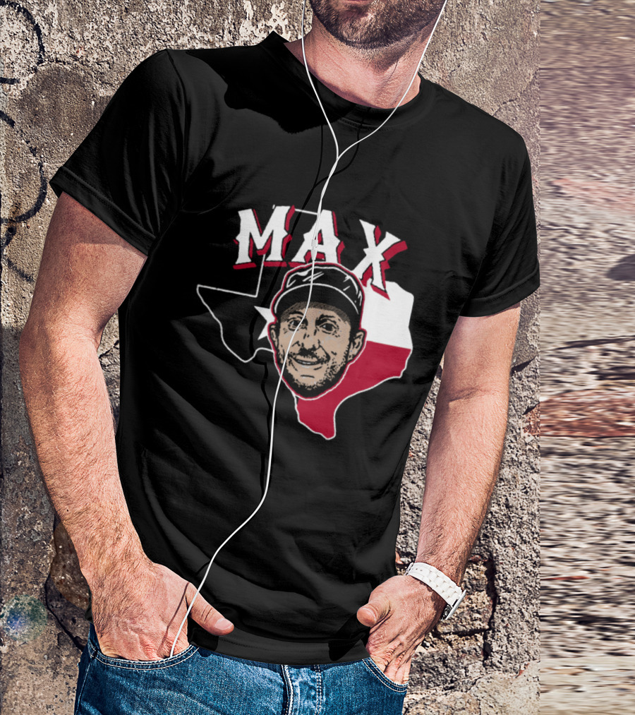 MAX Scherzer Texas Map Face T-Shirt