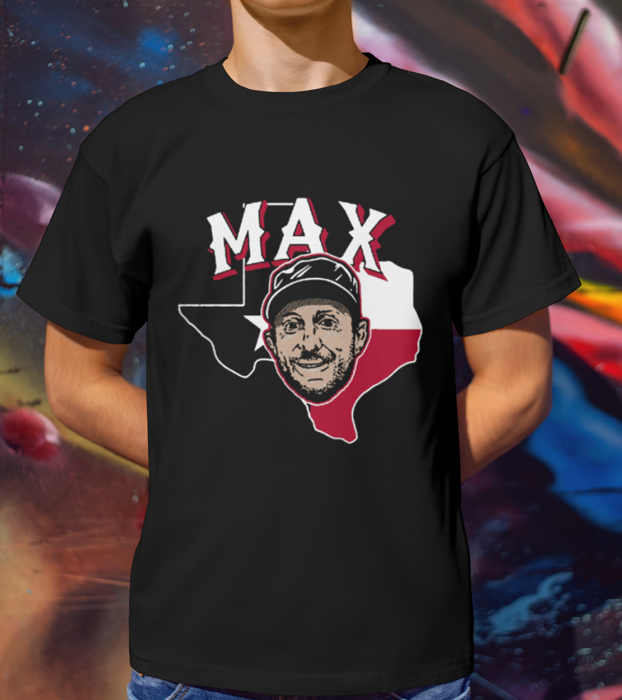MAX Scherzer Texas Map Face T-Shirt