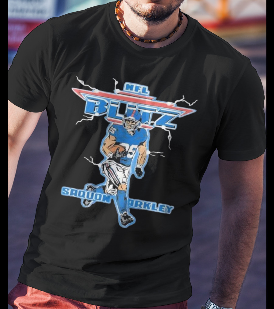 NFL Blitz Saquon Barkley Giants T-Shirt
