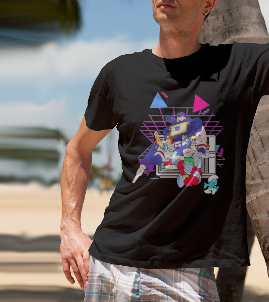 Retro Roll-Call From Iconic 80s Cartoon Heroes And Transforming Robot Adventures T-Shirt