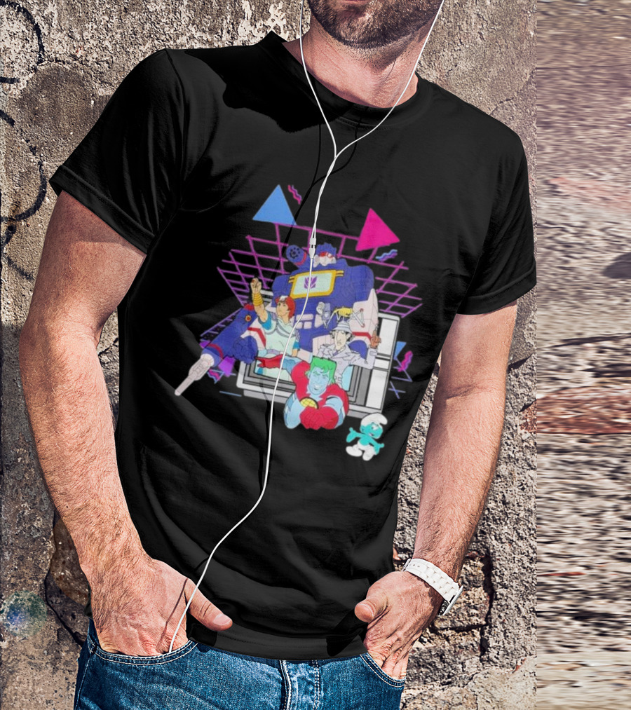 Retro Roll-Call From Iconic 80s Cartoon Heroes And Transforming Robot Adventures T-Shirt