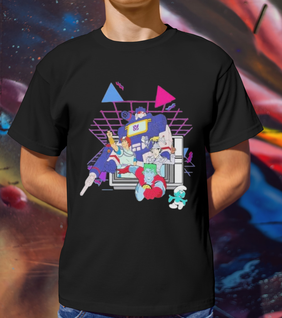 Retro Roll-Call From Iconic 80s Cartoon Heroes And Transforming Robot Adventures T-Shirt