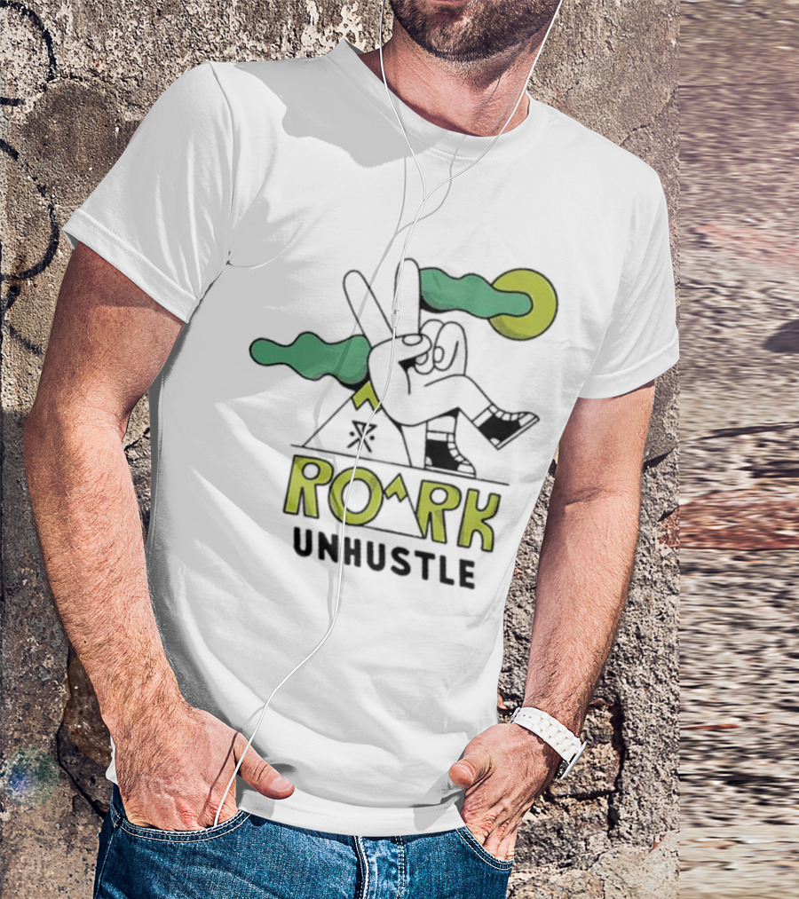 ROARK Unhustle Peace Sign Triangle Night Sky Moon T-Shirt