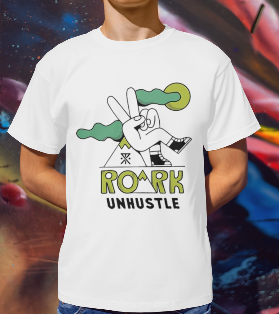 ROARK Unhustle Peace Sign Triangle Night Sky Moon T-Shirt