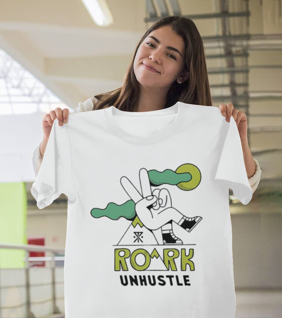 ROARK Unhustle Peace Sign Triangle Night Sky Moon T-Shirt