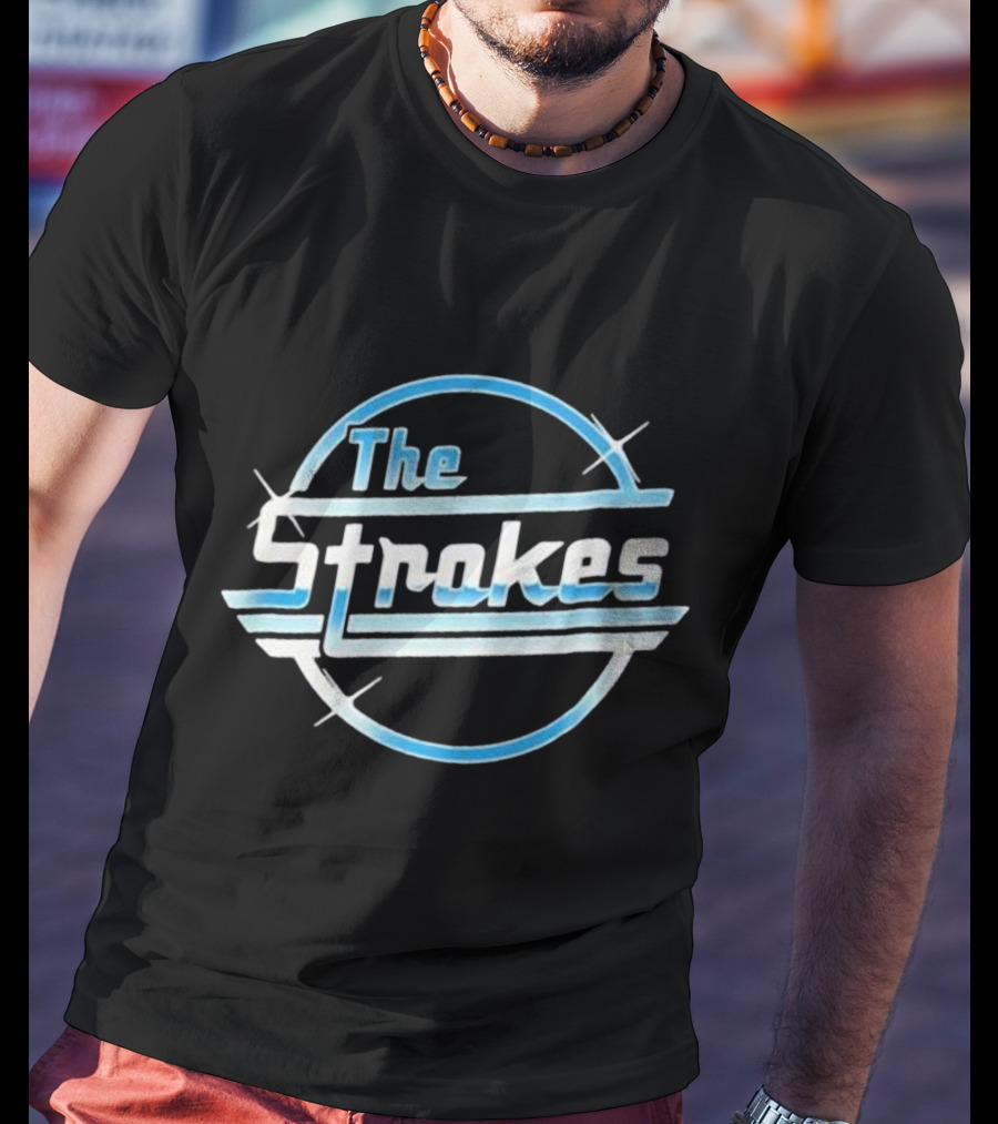 The Strokes Retro Futuristic Blue T-Shirt