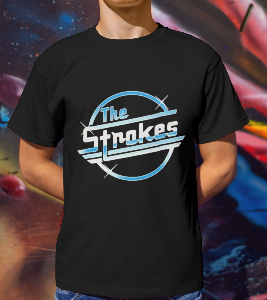 The Strokes Retro Futuristic Blue T-Shirt
