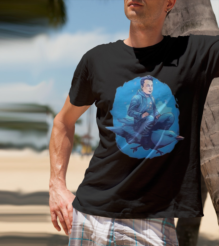 Twittering Along Flying Adventure With Bird Eccentric Tech T-Shirt