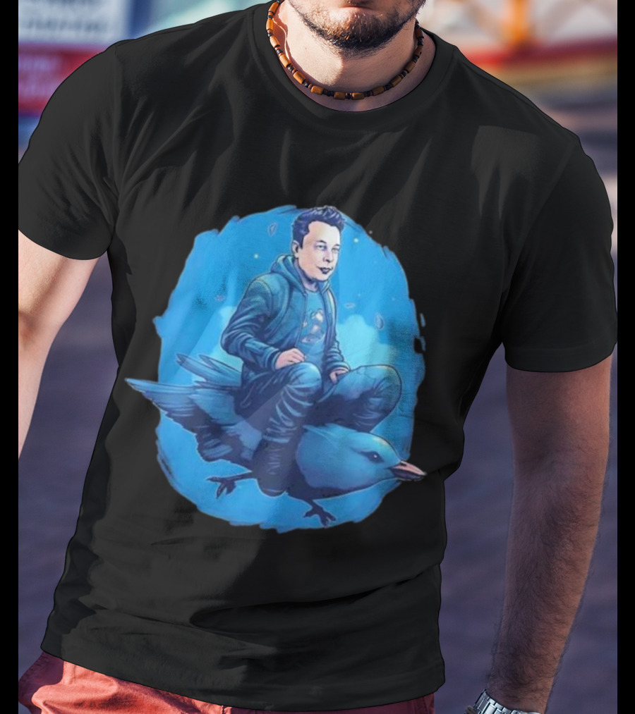 Twittering Along Flying Adventure With Bird Eccentric Tech T-Shirt