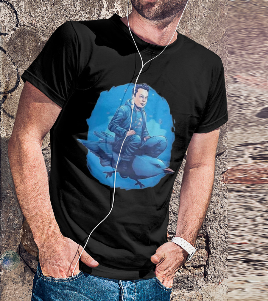 Twittering Along Flying Adventure With Bird Eccentric Tech T-Shirt