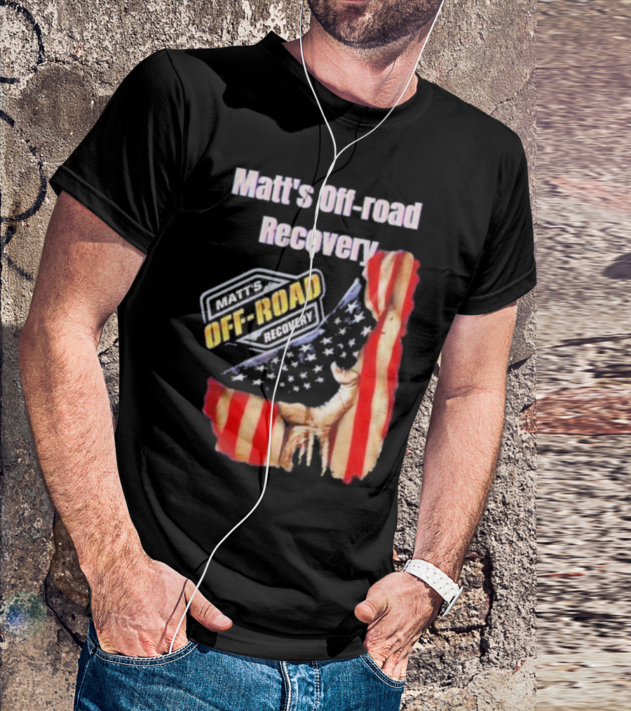 Matt's Off-Road Recovery American Flag Deer T-Shirt