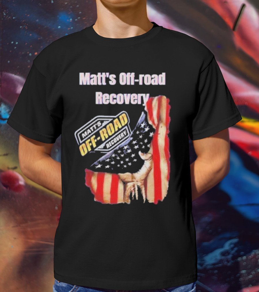 Matt's Off-Road Recovery American Flag Deer T-Shirt