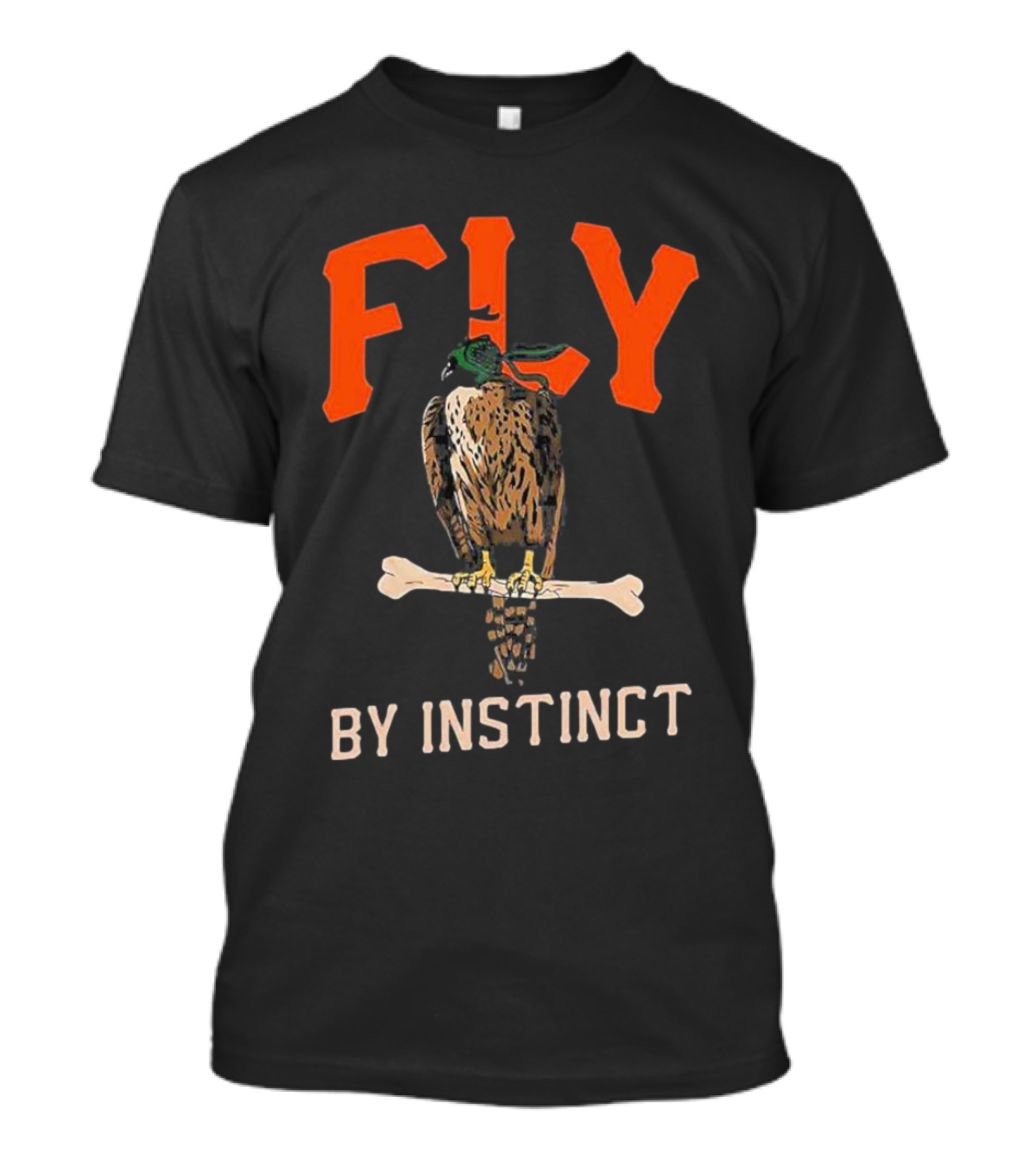 Fly By Instinct Falcon On Bone Perch T-Shirt