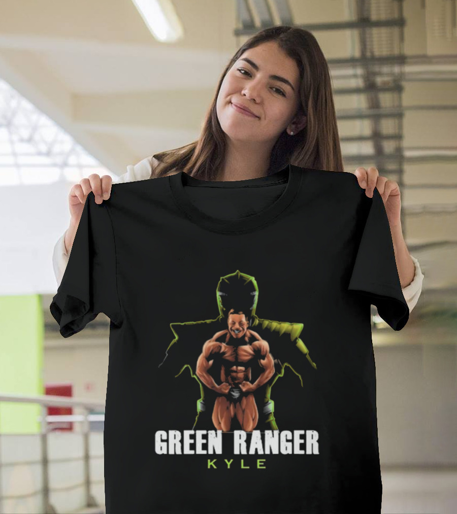 GREEN RANGER KYLE Muscular Hero Pose T-Shirt