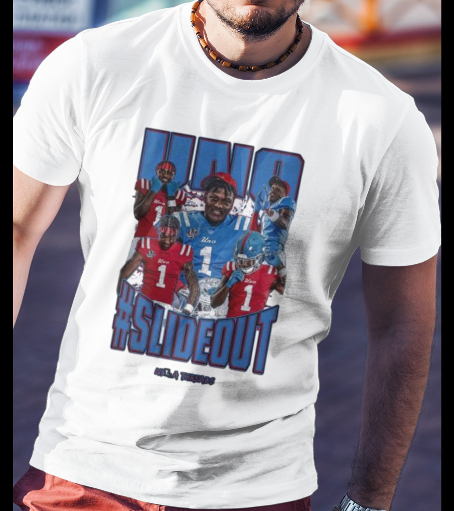 UNO Williams #Slideout Football Tribute In Red And Blue T-Shirt