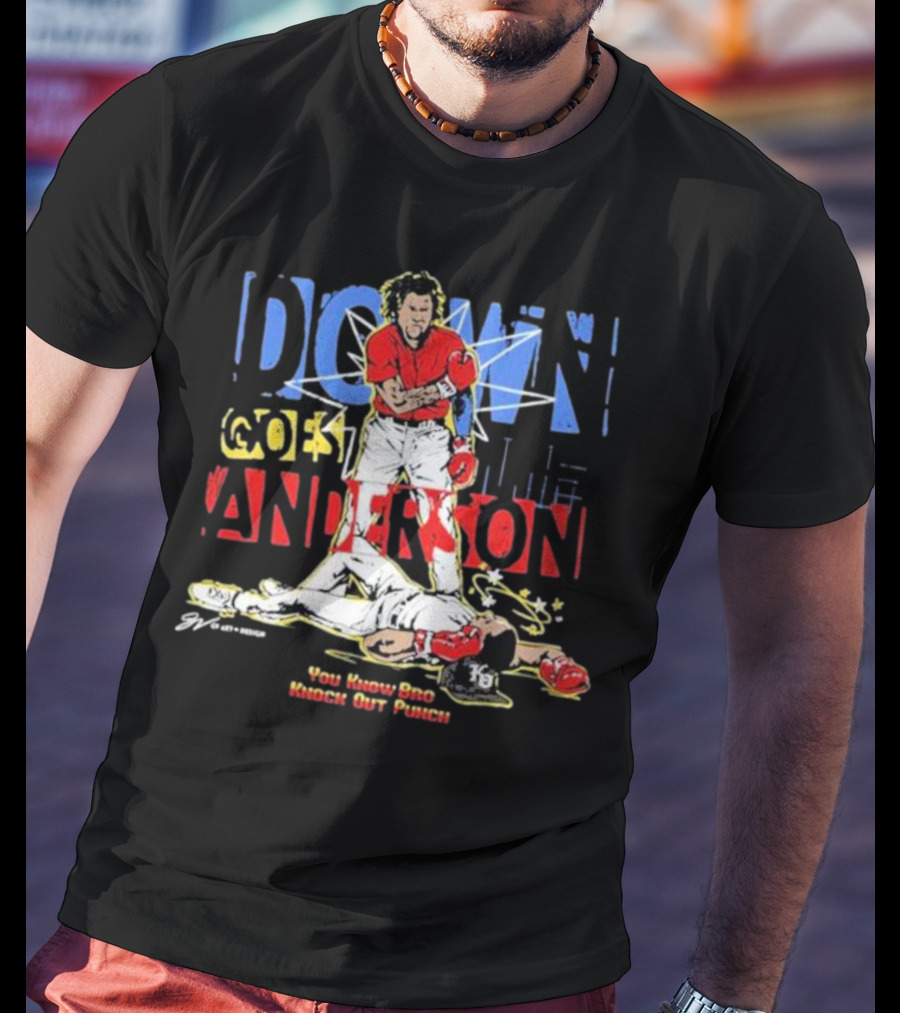 GV Art And Design Down Goes Anderson You Know Bro Knock Out Punch T-Shirt